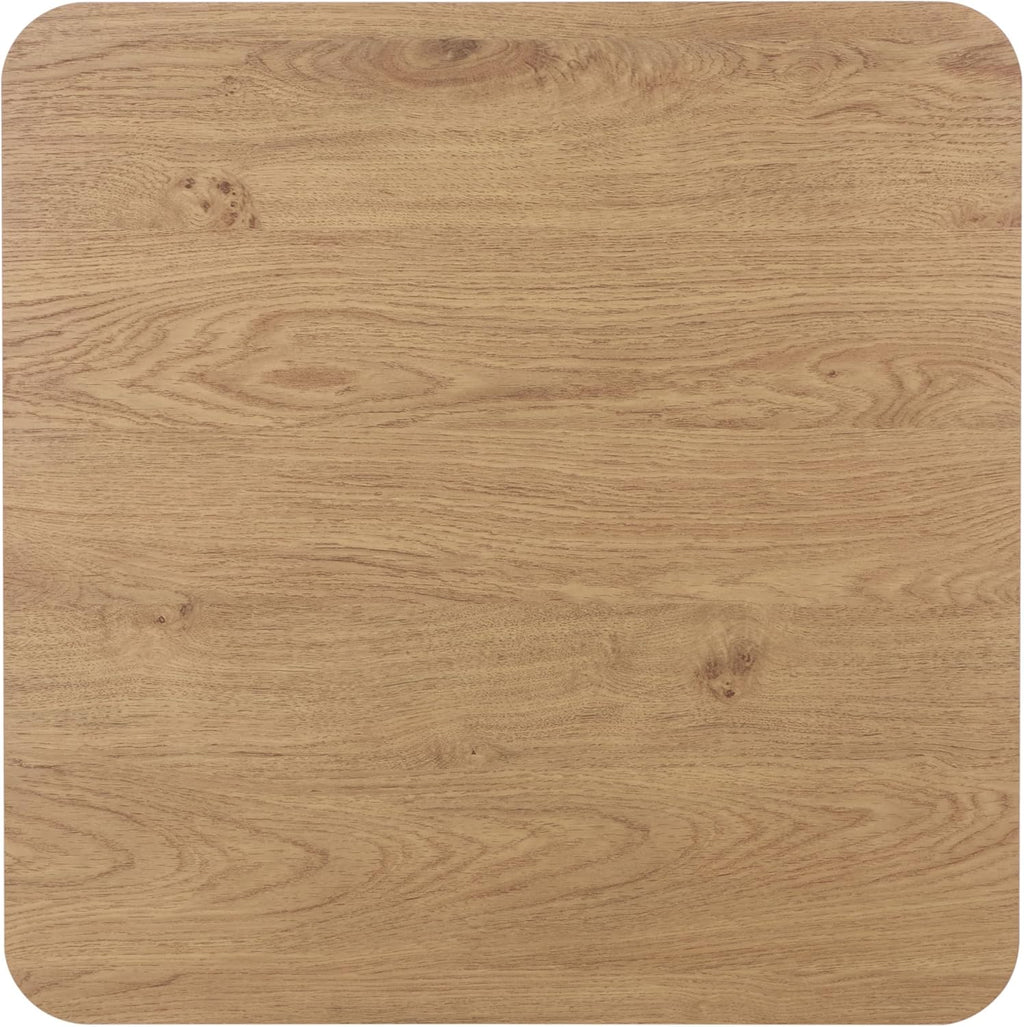 SAFAVIEH Home Collection – Kiyoshi Square Accent Table, Oak Finish & Black Metal Legs, Modern Accent Table for Living Room or Bedroom (ACC3600A)