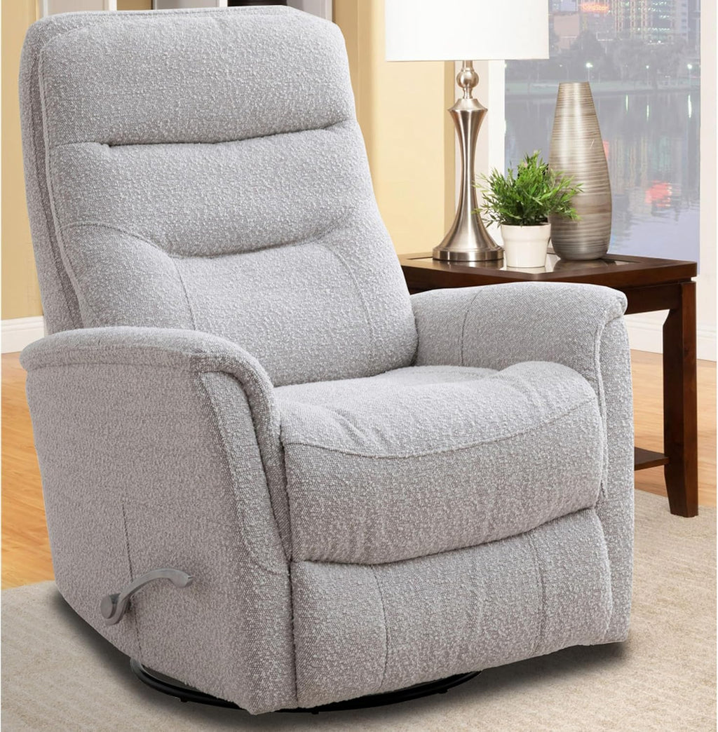 Parker Living Gemini - Cotton Swivel Glider Recliner by Bloke in Warm Neutral, Recliner Chair with 96% Polyester, 4% Acrylic Upholstery, Nursery Glider Recliner