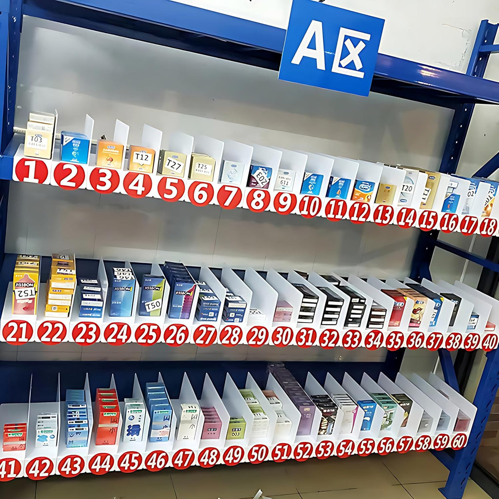 20 Pcs 30 * 12CM 1MM Separator Shelf Dividers Warehouse Shelf Isolation Board PVC Shelf Label for Supermarket Clothing Cabinet Storehouse Shelf, White
