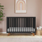 Child Craft SOHO 4-in-1 Crib and Dresser Nursery Set, 2-Piece, Includes 4-in-1 Convertible Crib and 3-Drawer Dresser (Ebony)