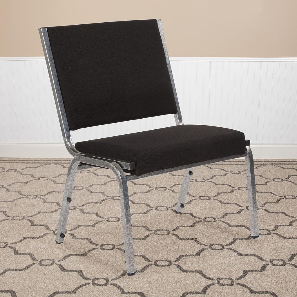 BizChair 950 lb. Rated Black Fabric Bariatric Medical Reception Chair
