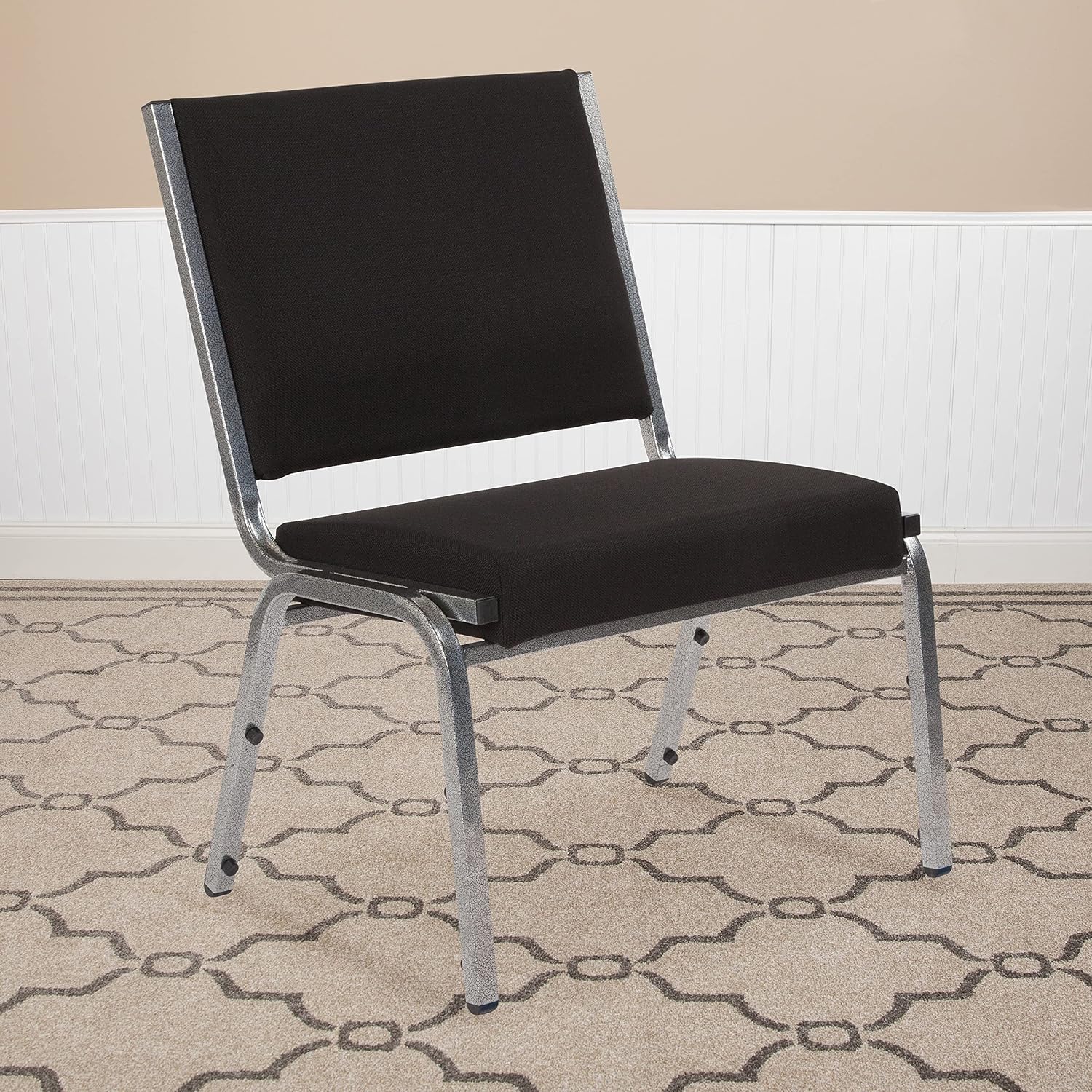 BizChair 950 lb. Rated Black Fabric Bariatric Medical Reception Chair
