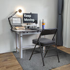 KAIHAOWIN Folding Chairs with Ultra Thick Padded Seat Foldable Chair Indoor Comfortable Metal Chairs with Soft Cushion Black