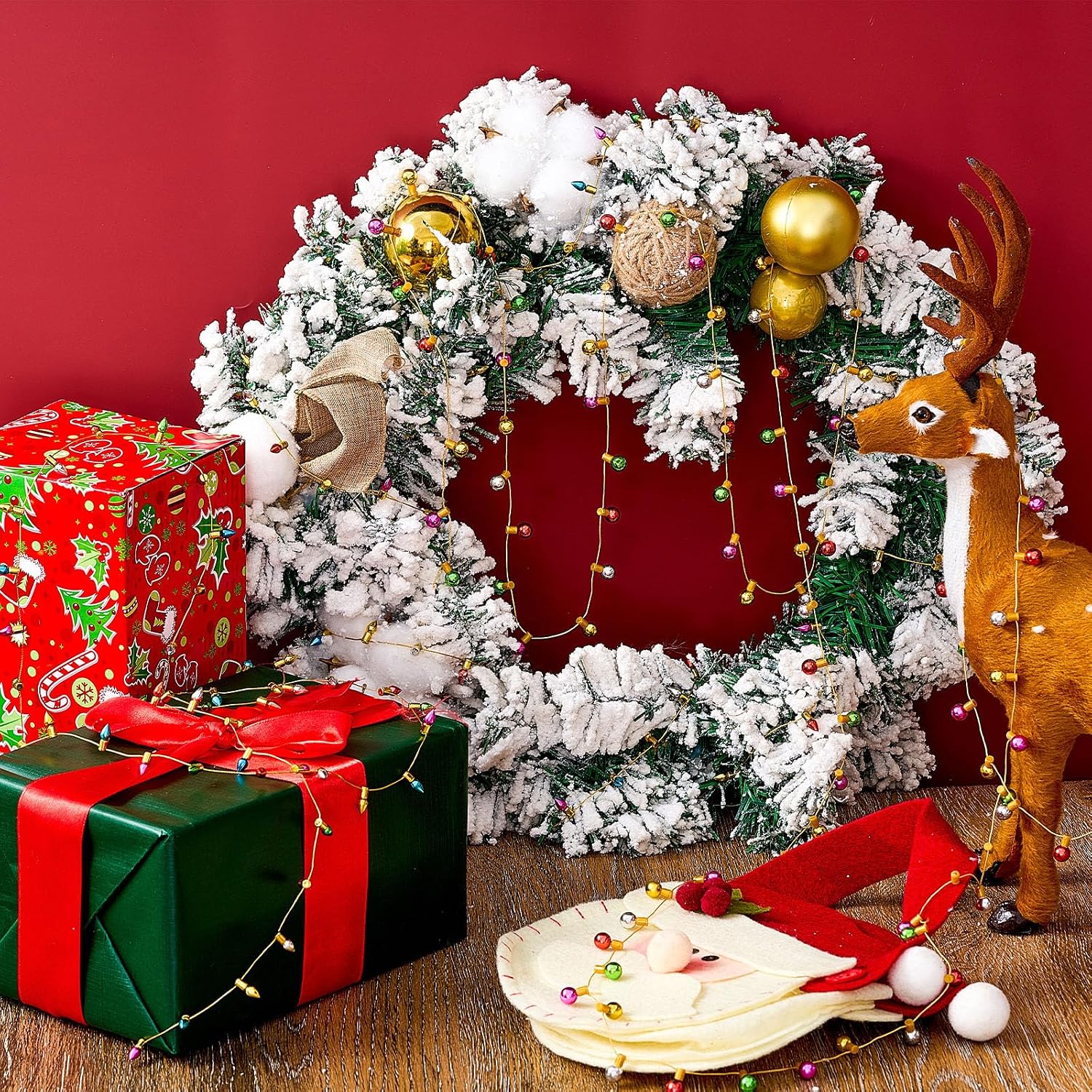 Tuanse 65.6 ft Dollhouse Fake String Lights Decorations Miniature Light String Crafts for Doll House Furniture Accessories Wedding Party Decor(Popular)