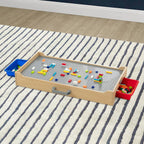 Delta Children Play N Store Building Bricks Play Table with 100+ Play Bricks Included - Large Brick Plate Compatible with LEGO, MegaBlocks & More - Legs Fold for Easy Under Bed Storage, Grey