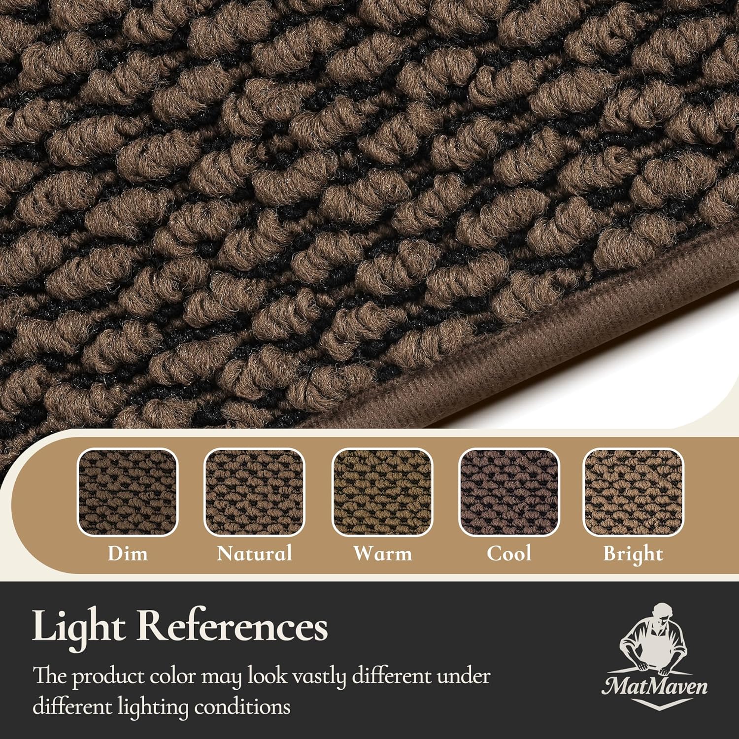 Dirt Trapper Door Mat 24"x 36", Non Slip Washable Doormat, Stain Resist and Absorbent Welcome Mat, Dog Door Mats,Low Profile Entrance Floor Mats for Front Back Door,Brown
