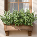 Ivydale Artificial Plants Outdoor 5 Pcs, Faux Greenery Plants Outdoor UV Resistant Silk Plants with Stems, Fake Plants for Outside Planter Front Porch Patio Pathway Decoration(Green)