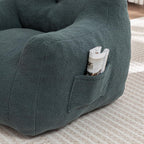 Bean Bag Chair, Bean Bag Sofa Chair with Armrests Stuffed High-Density Foam, Lazy Sofa Comfy Chairs for Living Room,Bedroom (Light Green)