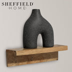 Modern Round U-Shaped Vase Set of 2-8"x3.35"x9.3" Stoneware Sand Graze Hollow Flower Vases for Home Decor - Cute Vases for Centerpieces, Living Room, Office & Entryway Display (Black & White)