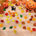 Whaline 220 Pcs Acrylic Fall Decorations, Mini Fall Leaves Pumpkin Marbles Pine Cones Autumn Table Scatter Vase Filler for Fall, Autumn and Thanksgiving Decor, Preschool Counting