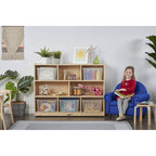Little Lux Upholstered Preschool Chair, Plush Furniture for Kids Room, Classroom, Daycare - Blue