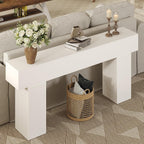 knoworld 70.9-Inch Long Console Table, Wooden Sofa Table Behind Couch Tables, Farmhouse Entryway Table Accent Table for Entrance, Hallway, Living Room, Foyer, White