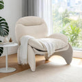 Funny Crab Design Novelty Accent Chair for Adults Teens, Soft Chenille Fabric Unique Animal Themed Kids Sofa, Cute Lounger for Bedroom, Living Room, Dorm, Apartment (Beige)