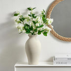 LUKA Ceramic Flower Vase Home Decor,11inches Large Farmhouse Table Vases Rustic Vintage Living Room Kitchen Bedroom Decorations for Home, Shelf, Fireplace Mantel Decoration (11",Off-White)