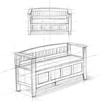 SIMPLIHOME Brooklyn Entryway Storage Bench - 48 inch Wide Solid Wood Storage Seat in Aged Grey, Contemporary Bench for Entryway or Living Room with Lift-Up Lid and Slatted Backrest