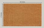 Croft&Cane Woven Coir Doormat – 2 Pack Basketweave Design Non Slip Heavy Duty Back Door Mat - Easy Clean Dirt Trapping Durable Indoor Outdoor Entryway Front Door Mat – 17 x 30 Inches - Natural