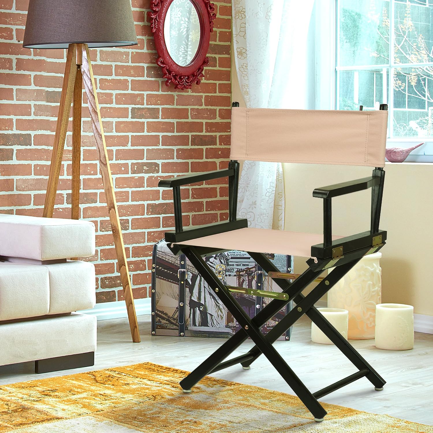 Casual Home 18" Director's Chair Black Frame with Tan Canvas