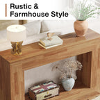 Tribesigns Farmhouse Console Table, 47 Inches Entryway Console Table with Storage, Industrial Hallway Accent Table for Living Room, Entrance