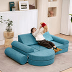 jela Couch 14PCS Luxury, Floor Sofa Modular Furniture for Adults,Kids. Playhouse Play Set for Toddlers Babies, Modular Foam Play Couch, Modular Sectional Sofa (Teal, 57"x28"x18")
