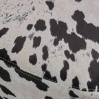 Black and White Velvet Cow Shaped Ottoman, Cute Wood Foot Stool Shoes Changing Seat with Cushioned for Adult Living Room, Bedroom, Nursery Gameroom, Playroom, Porch Furniture
