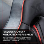 Torque 2.1 Audio Console Gaming Chair - Black / Red