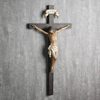 BC Catholic Crucifix Wall Cross in 24" H Jesus Christ indoor Home Decor Collectable Religious Gifts Renaissance Sculpture handmade By Buildclassic