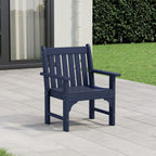 WestinTrends Malibu Outdoor Patio HDPE Adirondack Dining Arm Chair, Navy Blue