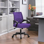 Topeakmart Executive Office Desk Chair Ergonomic Mesh Back Office Chair Adjustable Work Chair with Lumbar Support and Swivel Rolling Wheels for Home Office Conferecne Roon and Study, Purple