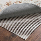 Non-Slip Rug Pad 9x12 Ft – 9 x 12 Ventilated PVC Mesh Underlay for Hardwood & Tile Floors, Easy-Cut Anti-Skid Carpet Gripper for Living Room Area Rugs