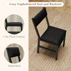 7-Piece Dining Table Set for 4-6, Extendable Kitchen Table Cushion Chairs Set of 6 with 6 Chairs, Rectangle Dining Table with Metal Frame & MDF Board, Folding for Small Apartment Saving Space, Rustic