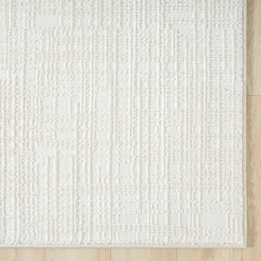 Abani Cream Area Rug - 6' x 9' - Living Room & Bedroom - Textured Weave Design - Indoor Use - Easy to Clean, Stain Resistant, Non-Shedding - Neutral Collection