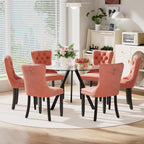 Round Dining Table for 4, 47" Modern Glass Dining Table, Leisure Coffee Table, Kitchen Circle Dinner Table, Saving Space(Black)