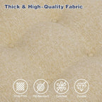 baibu Set of 6 Dining Chair Cushions, Dual-Layer Patent Design Memory Foam Kitchen Chair Cushions, Non-Slip Seat Pads with Ties, 16.5 x 16.5 x 3.5in, Beige
