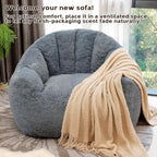 Giant Bean Bag Chair for Adults, Teens and Kids, Cozy Fluffy Corduroy Beanbag Chair with Filler, Large Floor Lounge Sofa for Living Room, Bedroom, Dorm, Gaming and Reading (XL-Navy)