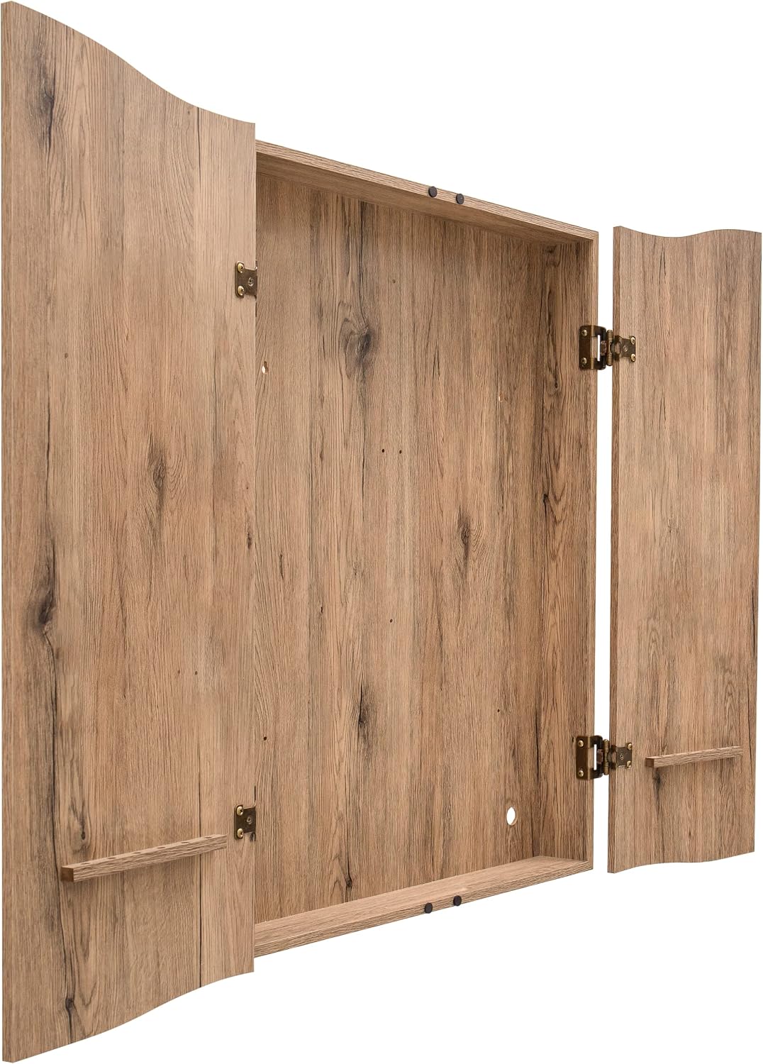 DMI Sports Tan CricketPro Dartboard Cabinet | Designed for Arachnid 15.5” CricketPro 900, 800, 750, 650 Electronic Dartboards | Does Not Include Dartboard