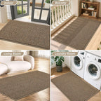 BEQHAUSE 2x3 Entryway Rug Indoor Door Mat Non-Slip Washable, Hallway Rugs Absorbent & Stain Resistant Hall Carpet Runner Rugs for Entryway, Front Door Floor Mats Laundry Room Rugs for Entry, Taupe