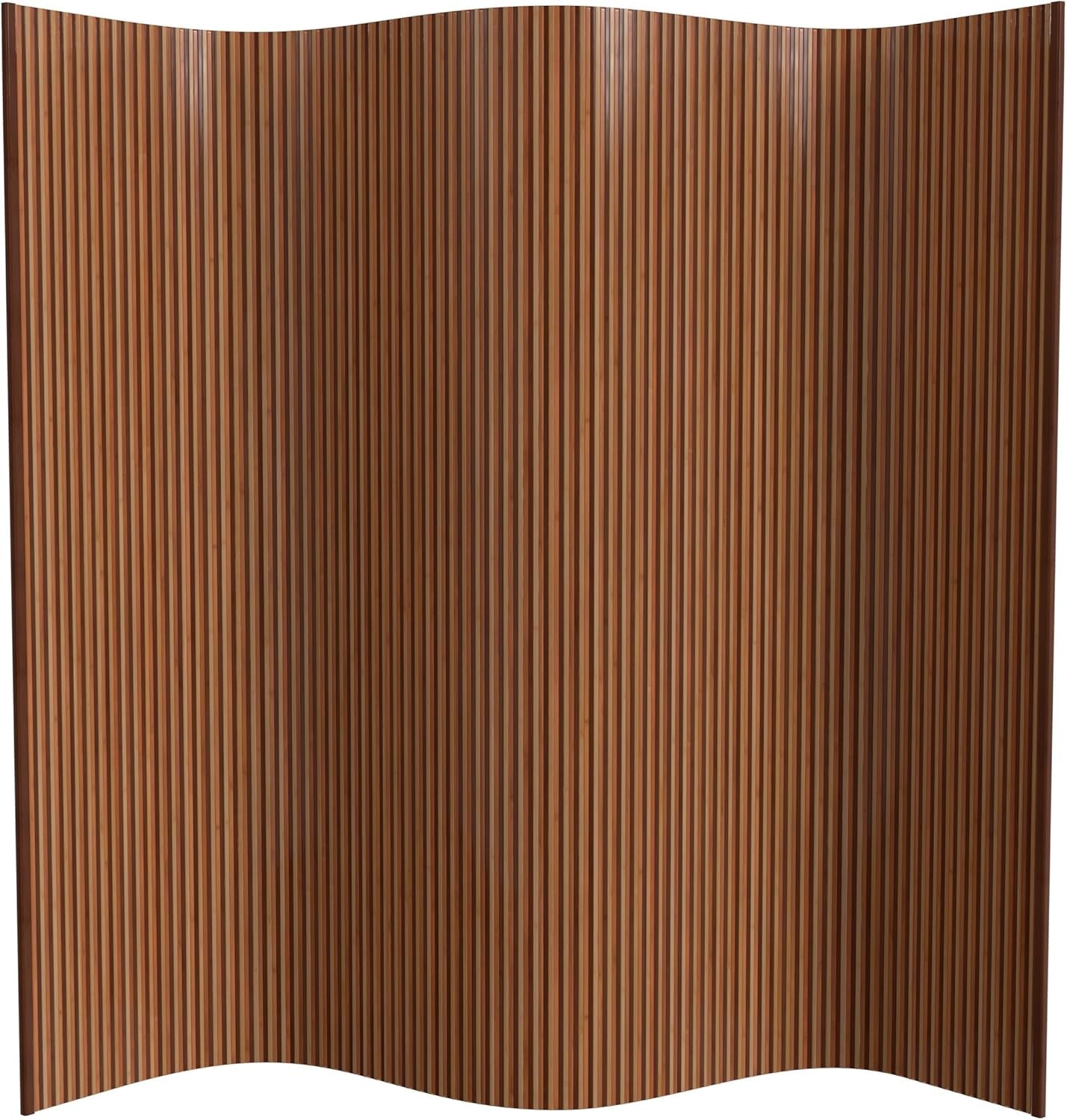 7 ft. Tall Bamboo Wave Screen - Triple Espresso