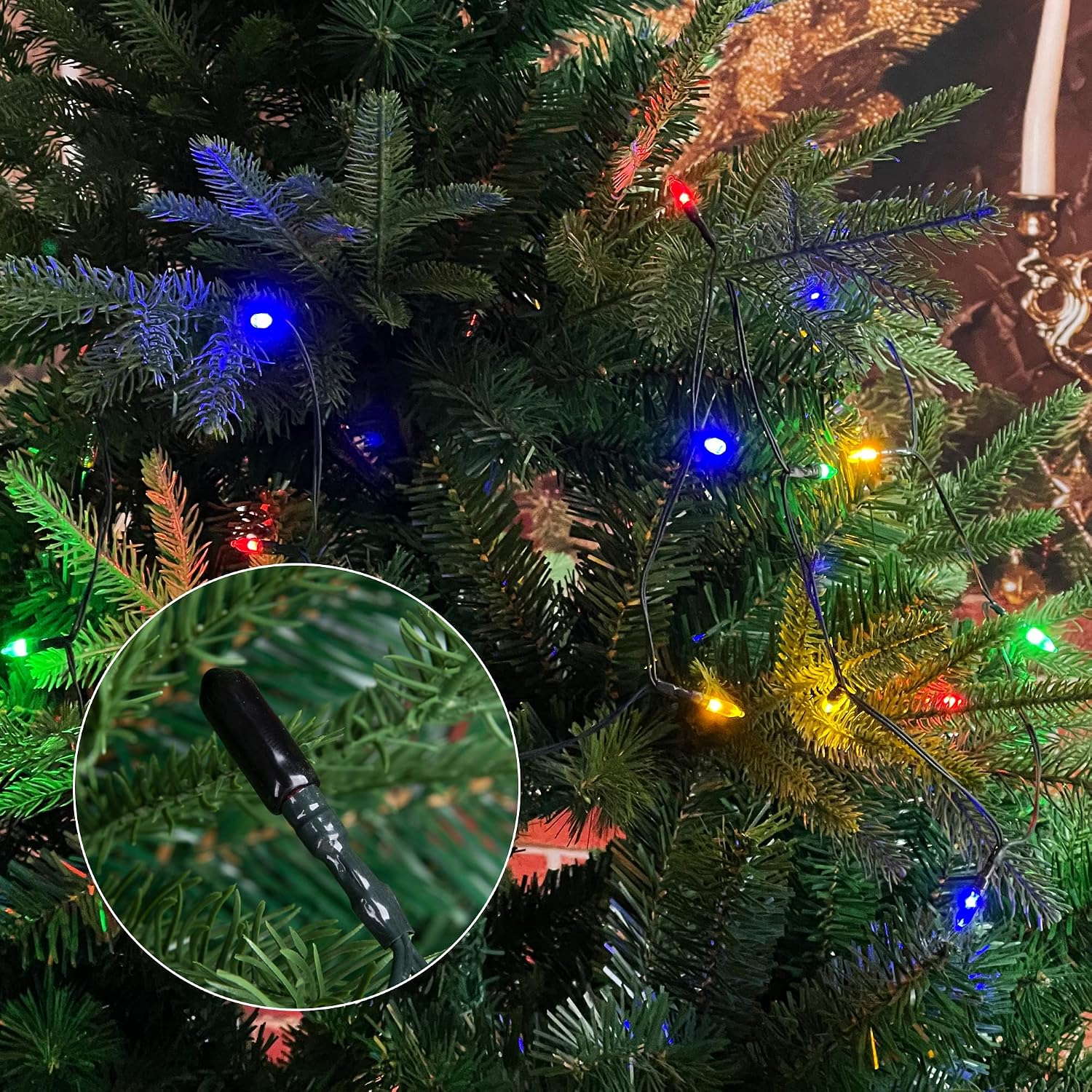 codree 150 PCS No Glow Caps for String Lights, String Light Cap to Hide The Extra Lights, Christmas Blackout Black Light Cap Covers for 5mm Diameter Glass LED String Lights