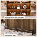 Tribesigns 63" Bar Table, 4-Tier Counter Height Pub Table with Footrest and Storage Shelves, Modern Home Bar Unit, Coffee Bar Cabinet Liquor Furniture for Kitchen, Bistro, Basement
