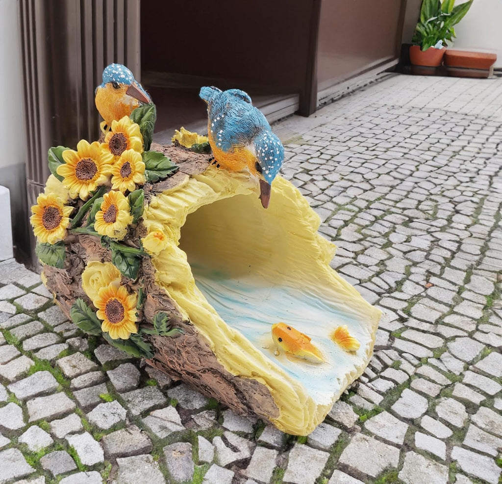 Bird Sculpture Gutter Diverter Rain,Deco Gutter Extension Downspout, Eco-Friendly Resin Statue Gutter Extender Diverter,Splash Block, Perfect Rain Gutter Downspout Extension for 3"x4" Downspouts