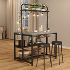 Jocoevol Kitchen Island with Storage, Bakers Rack, Island Table, 42*27.5*71, Grey