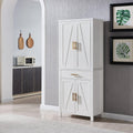 Kings Brand Furniture - 72" Freestanding Kitchen Pantry Storage Cabinet Cupboard with Doors Adjustable Shelves & Drawer, White