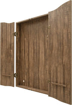 DMI Sports MI Sports Brown CricketPro Dartboard Cabinet | Designed for Arachnid 15.5” CricketPro 900, 800, 750, 650 Electronic Dartboards | Does Not Include Dartboard