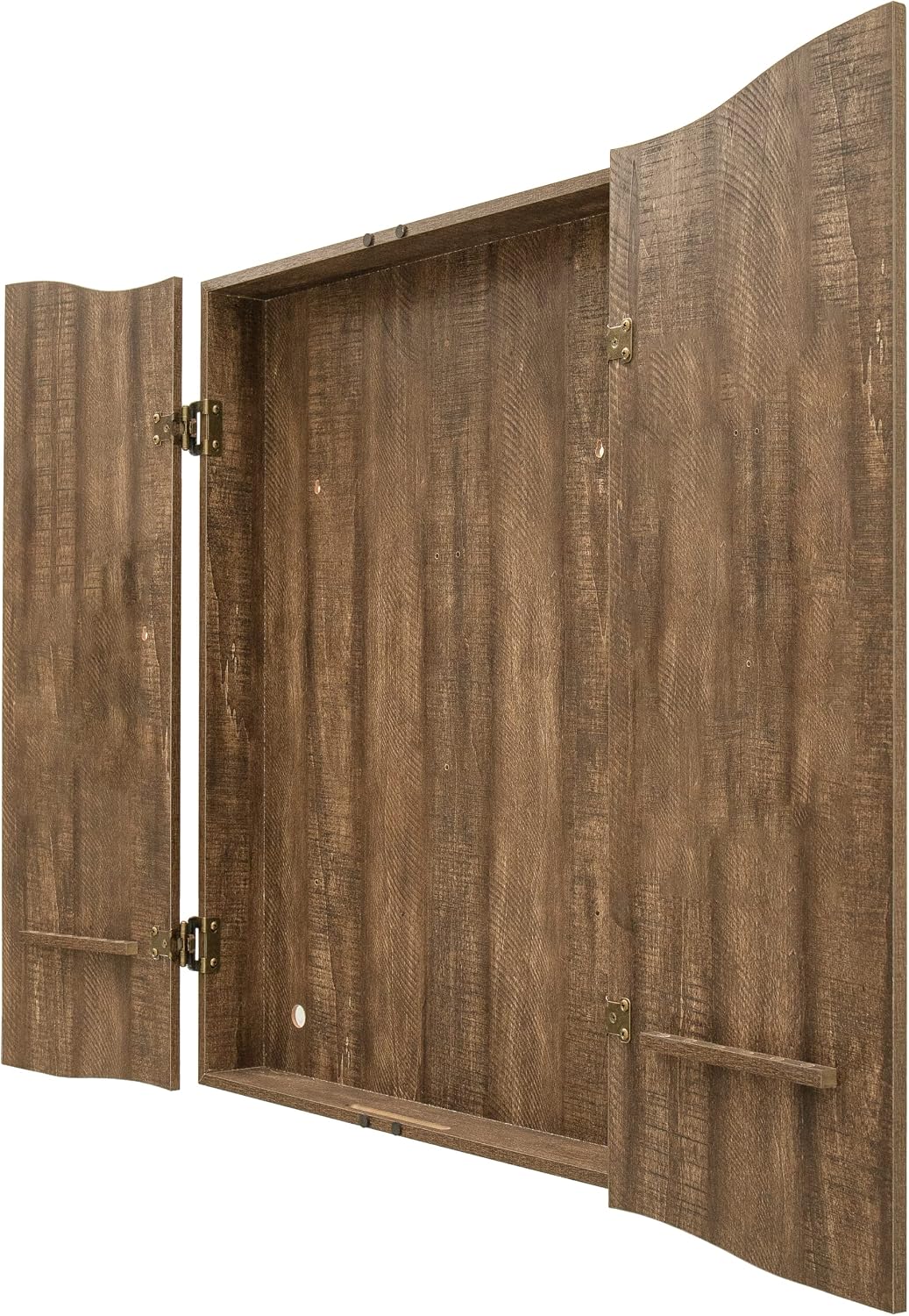 DMI Sports MI Sports Brown CricketPro Dartboard Cabinet | Designed for Arachnid 15.5” CricketPro 900, 800, 750, 650 Electronic Dartboards | Does Not Include Dartboard
