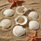 60PCS Large Scallop Shells for Crafts 4-4.3 inch Clam Shells for Decoupage Beach Natural White Seashells Bulk from Sea Beach for DIY Crafts Decorating Painting Crafting Home Wedding Decor