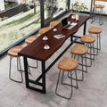 Live Edge Bar Table,Long Counter Height Dining Table,Solid Wood Pub Table,2 in Thick Live Edge Top for Kitchen,Dining Room, Coffee Shop,or Small Space(Stool not Included)