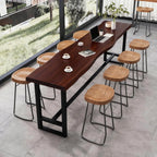 Live Edge Bar Table,Long Counter Height Dining Table,Solid Wood Pub Table,2 in Thick Live Edge Top for Kitchen,Dining Room, Coffee Shop,or Small Space(Stool not Included)