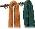 Relaxdays Wall-Mounted Coat Rack, 4 Hooks, Cast Iron, Deco Pipeline Look, Rustic, H x W x D: 6.5 x 46.5 x 6 cm, Brown