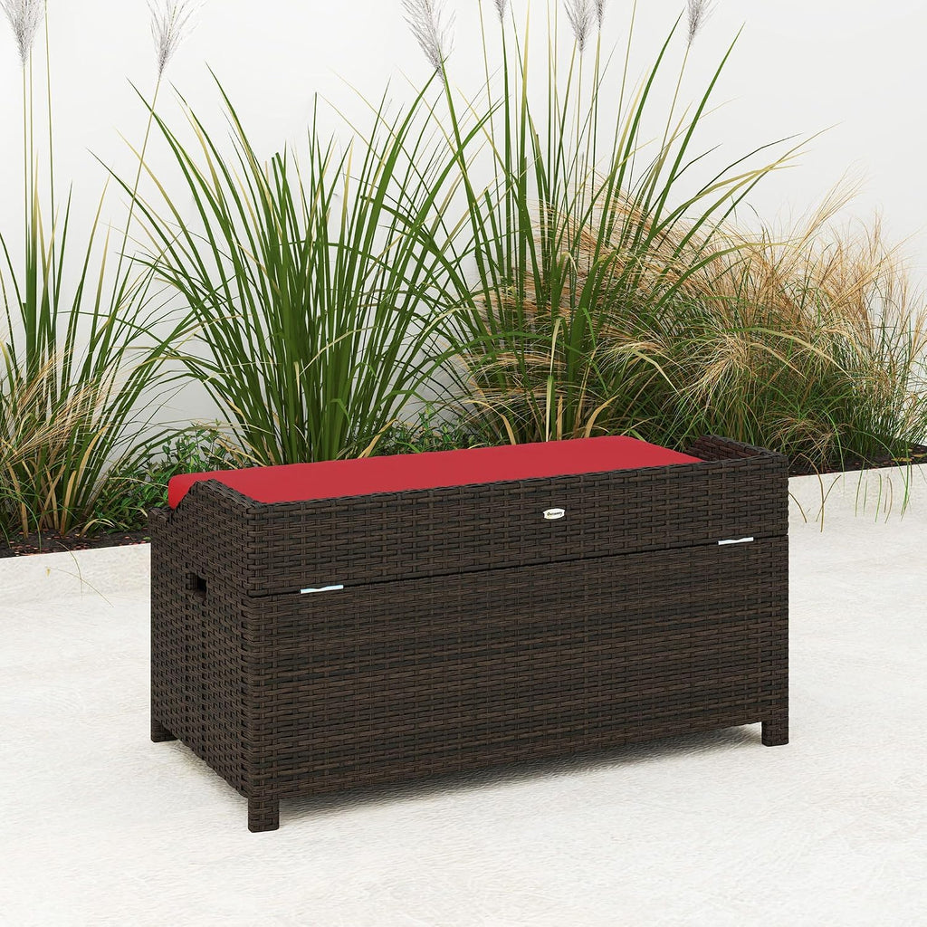 Outdoor Storage Bench with Cushion