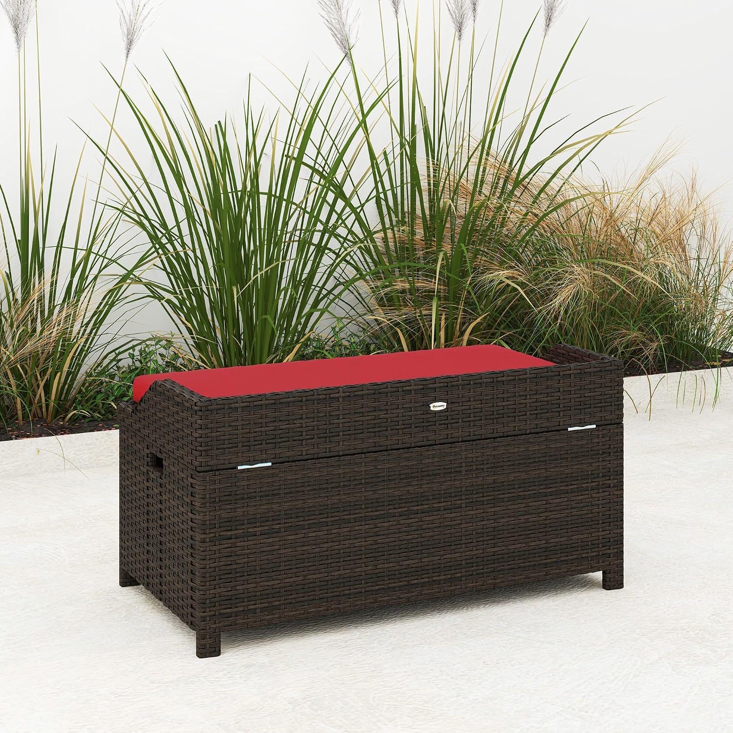 Outdoor Storage Bench with Cushion